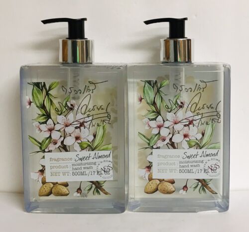 2 Bottles Sweet Almond Moisturizing Hand Wash 17 fl oz Each