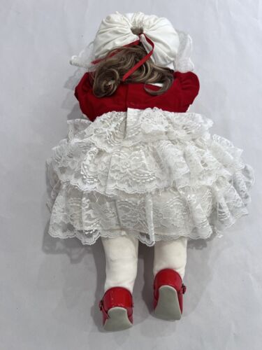 Vintage Time Out Hide N Seek Girl Doll W/ Curly Hair Red Dress 24” Tall