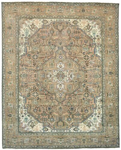 Extra Large Antique Muted Floral 10X12’5 Distressed Vintage Oriental Rug Carpet