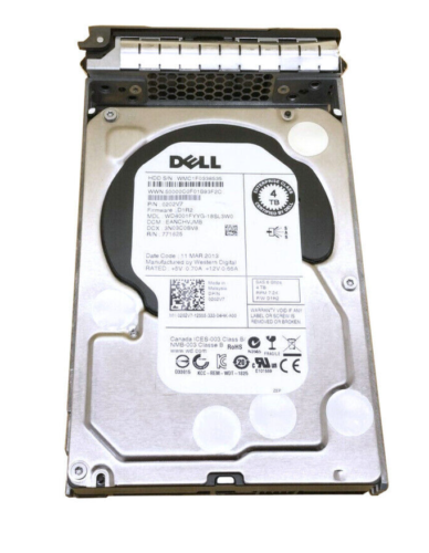 Dell Original 202V7 0202V7 4TB 7.2K 6Gb/s 3.5″ SAS SERVER HDD Hard Drive W/Caddy