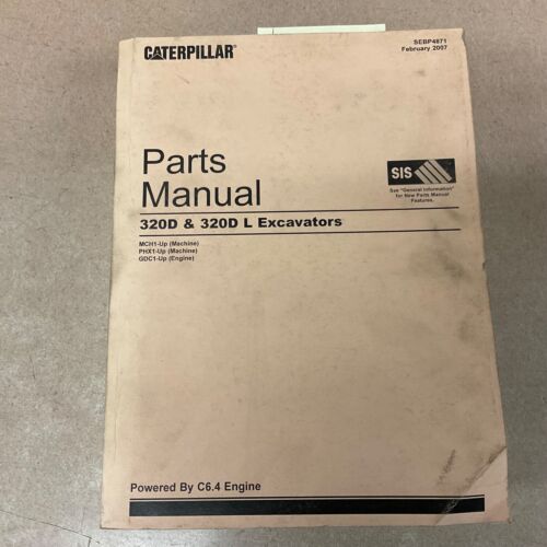 CAT Caterpillar 320D 320DL PARTS MANUAL BOOK CATALOG LIST EXCAVATOR sn MCH PHX