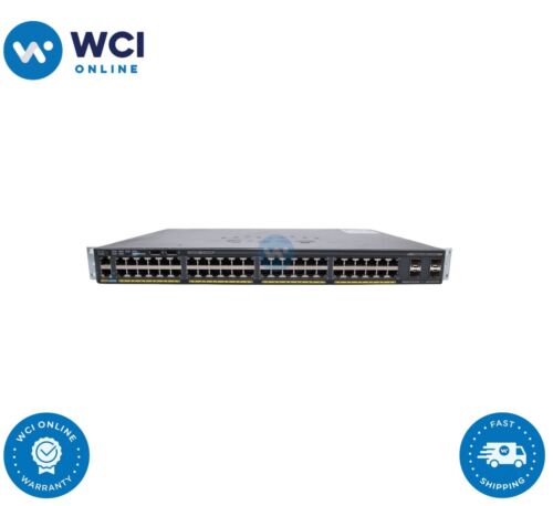 Cisco WS-C2960X-48TS-L Cisco 48-Port PoE+ Network Switch