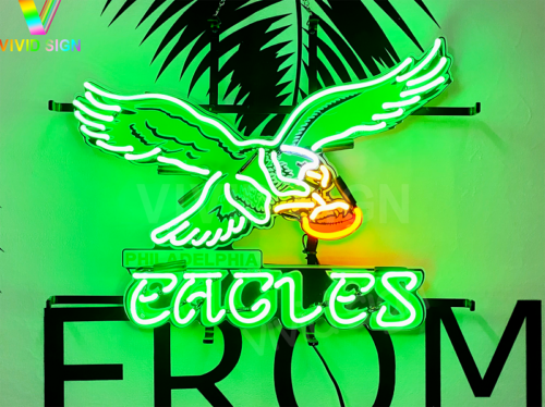 20″x15″ Philadelphia Eagles B Neon Sign With HD Vivid Printing Visual L308