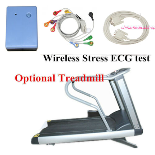 Wireless Stress ECG/EKG Analysis System,Exercise stress ECG Test+ software NEW