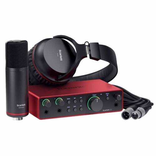 Focusrite Scarlett 2i2 Studio 4th Gen 2-in 2-out USB Audio Interface w Microp…