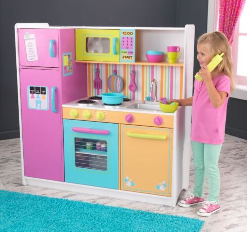 Kids Kitchen Playset Pretend Play Set Girls Cooking Large Big Toy Best Xmas Gift