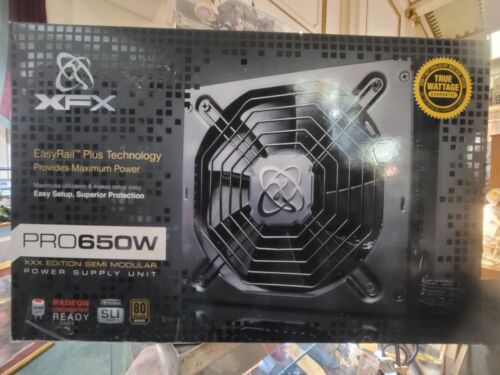 XFX Pro 650W PSU ATX Power Supply Unit XPS-650W-3XB, 80 PLUS Bronze