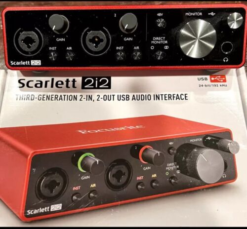 Focusrite Scarlett 2i2 (3rd Gen) USB Audio Interface Studio Recording Excellent