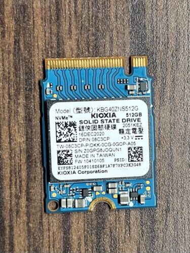 Dell Kioxia BG4 512GB 2230 M.2 NVMe PCIe SSD Solid State KBG40ZNS512G – 8C3CP