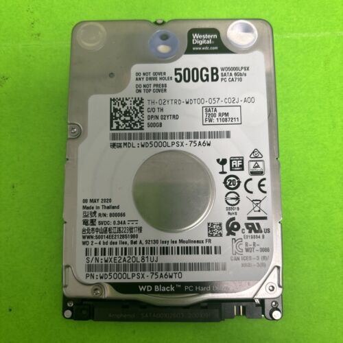 500GB 2.5″ 7mm Laptop HDD Hard Drive Seagate / Western Digital #12B