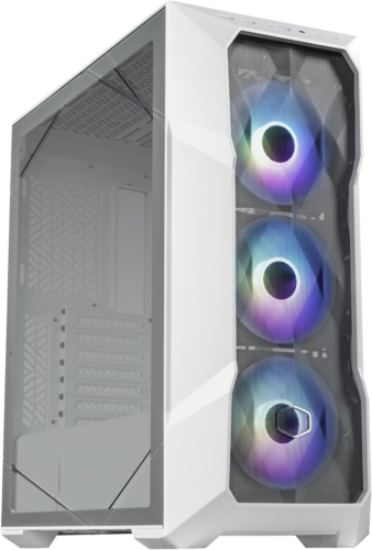 TD500 Mesh V2 White Mid-Tower Case, Polygonal Mesh, 3X 120Mm ARGB Fans, USB Gen