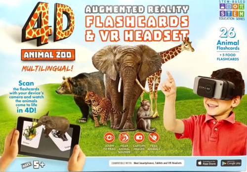 Utopia 360 4D+ Animal Zoo Augmented Reality Bundle – VR Headset, Flashcards, Etc