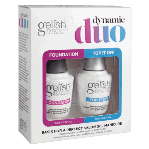 GELISH Harmony Dynamic DUO GEL SET Polish Foundation Base Top Coat AUTHENTIC