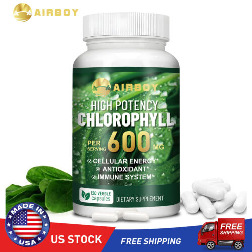 Chlorophyll Capsules 600mg – Antioxidant, Supplement for Immunity, Skin Health