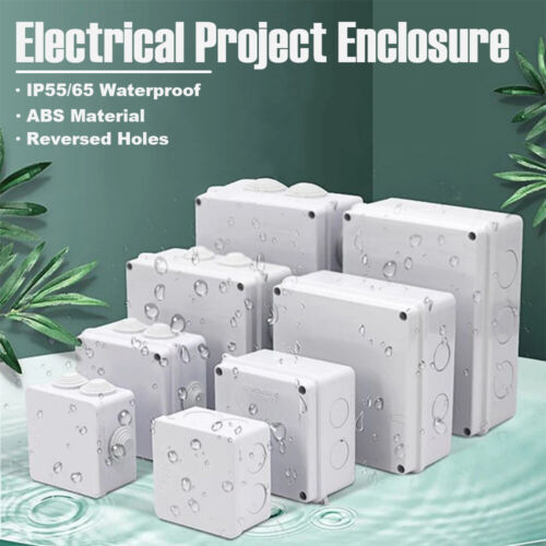 Electrical Junction Box Waterproof ABS Outdoor Project Enclosure Reversed Holes