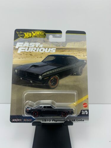 Hot Wheels 2024 Fast & Furious 6 1970 Plymouth AAR Cuda Black 3/5