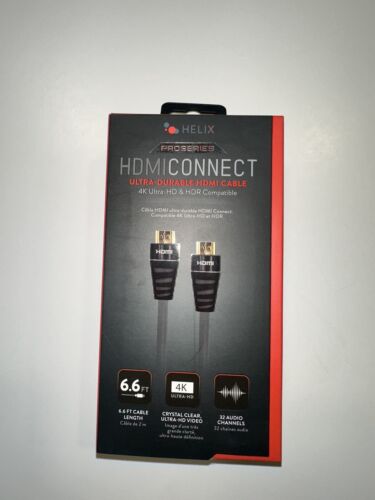 Helix Ultra-Durable HDMI Cable 6.6-ft 4K Ultra-HD & HDR Compatible