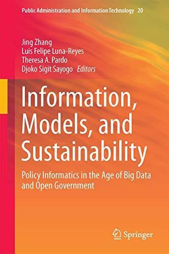 INFORMATION, MODELS, AND SUSTAINABILITY: POLICY By Jing Zhang & Luis Felipe