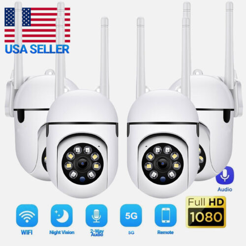 4-Pack Wireless 5G WiFi Security Camera System Smart Outdoor Night Vision 1080P