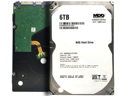 MDD 6TB 7200RPM 128MB Cache SATA 6.0Gb/s 3.5″ Hard Drive for NAS Network Storage