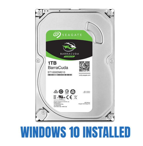 1TB HDD 3.5″ SATA Hard Drive DeskTop with Windows 10 PRO Installed Legacy