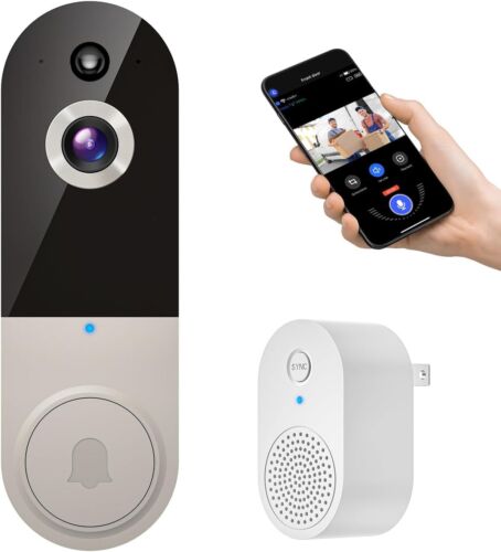 1080P Video Doorbell Camera Wireless, Cloud Storage, Live View, 2-Way Linen