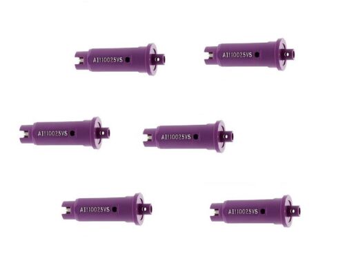 Pack of 6 – TeeJet Air Induction Flat Spray Tips Purple 110° Polymer Visiflo