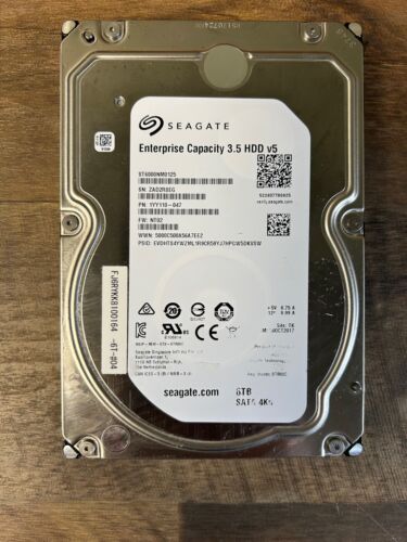 Seagate Enterprise Capacity v5 6TB 6Gb/s 3.5″ SATA Hard Drive ST6000NM0125