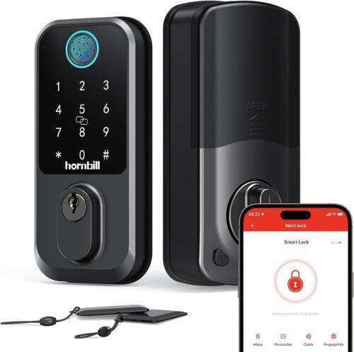 Hornbill Smart Door Lock Keyless Entry Wi-Fi Fingerprint Biometric Deadbolt