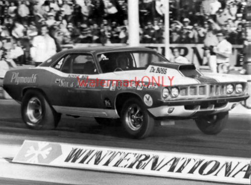 “Sox & Martin” Ronnie Sox 1971 Plymouth ‘Cuda Pro Stocker PHOTO! #(33)