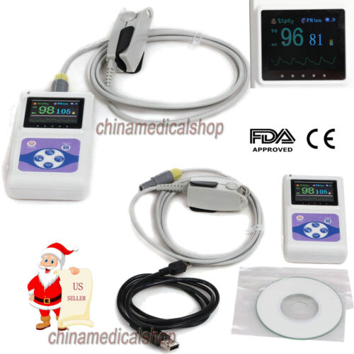 Hand-held Pulse Oximeter blood oxygen saturation pulse rate adult SpO2 Monitor