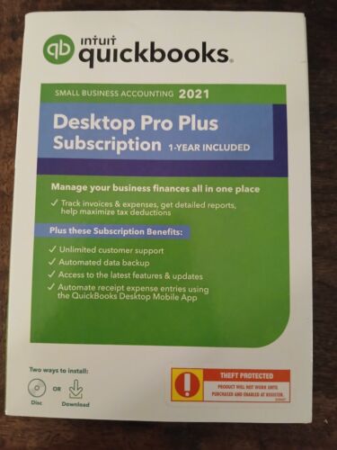 Intuit Quickbooks Desktop Pro Plus 2021 Disc *Expired Subscription*