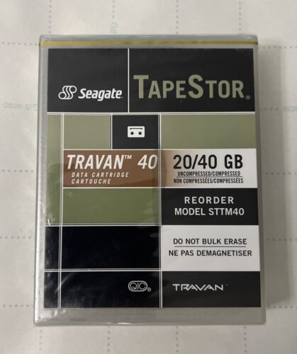 Seagate TapeStor 20Gb/40GB Travan  Data Tape Cartridge STTM40 Sealed