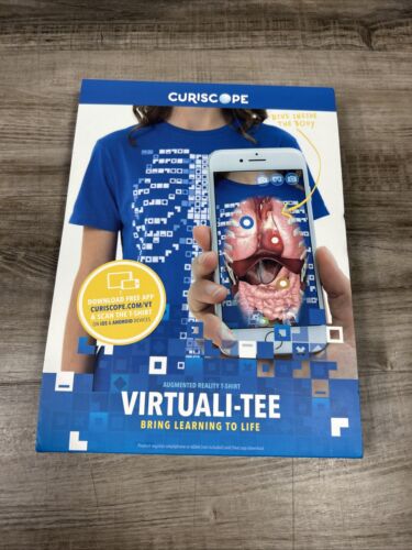 Curiscope Augmented Reality T-Shirt – Virtuali-Tee – Adult Small – Blue