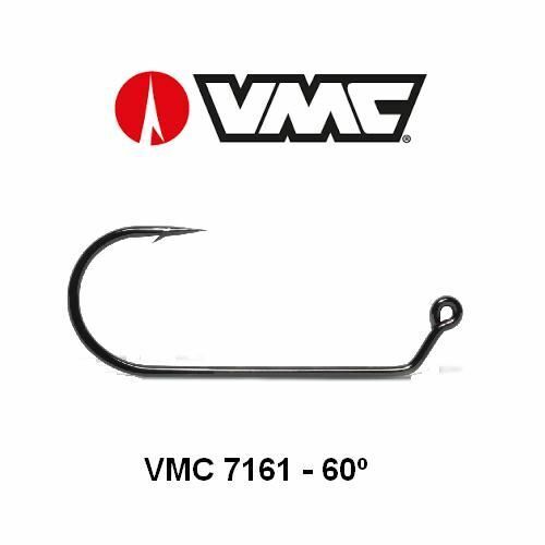 VMC 7161 ROUND JIG 60° FORGED BLACK NICKEL-CHOOSE HOOK/PACKAGE SIZE-BASS