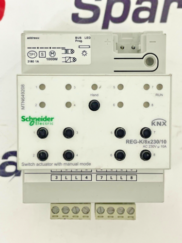 SCHNEIDER ELECTRIC REG/K/8×230/10 SWITCH ACTUATOR WITH MANUAL MODE MTN649208