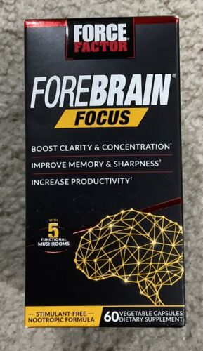 Force Factor Forebrain Focus, 60 Vegetable Capsules LIGHTING FAST SHIPPING