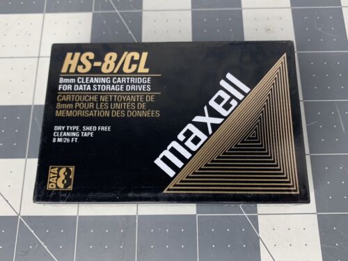 OEM Maxell HS-8/C 8mm Cleaning Cartridge For Data Storage Drives Set Type Tape