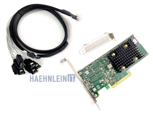 Broadcom LSI 9500-8i Tri-Mode HBA Controller 12Gbps SATA SAS PCIe 4.0 x8 + cable