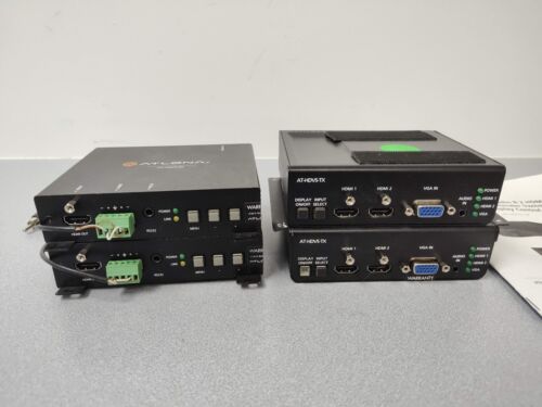 2 Sets – Atlona VGA/Audio & 2 HDMI to HDBase T Extender Switchers and Receivers