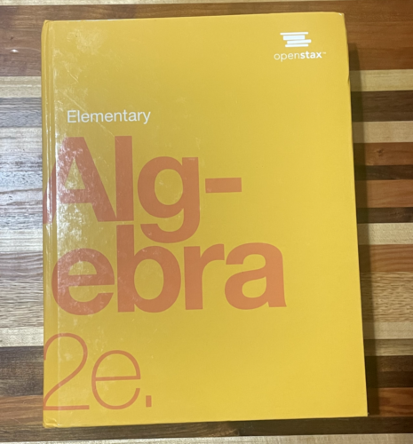 Elementary Algebra 2e by OpenStax (2020, Hardcover, Full Color) – GOOD