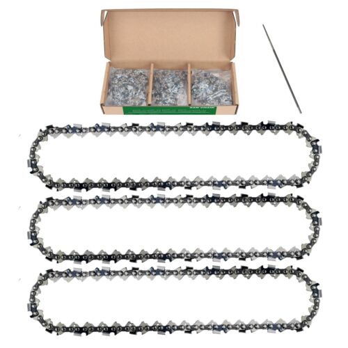 3PACK.For Sun Joe SWJ803E, SWJ807E. 10″ Chainsaw Chain 3/8″ LP, 050″Gauge,40DL