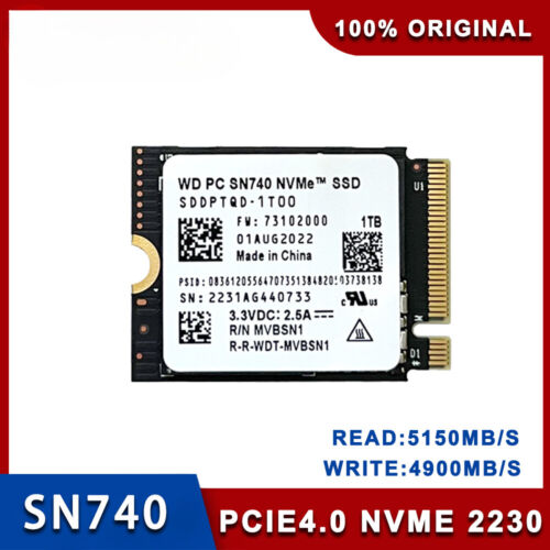 SN740 M.2 SSD NVMe for Microsoft Surface ProX Surface Laptop 3 Steam Deck Lot