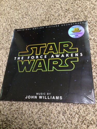 Star Wars VII The Force Awakens Soundtrack 2016 Sealed 2x LP 180gm 3D Holographi