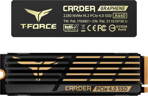 T-FORCE A440 Aluminum Heatsink 2TB DRAM SLC Cache 3D NAND TLC Nvme Pcie Gen4X4 M