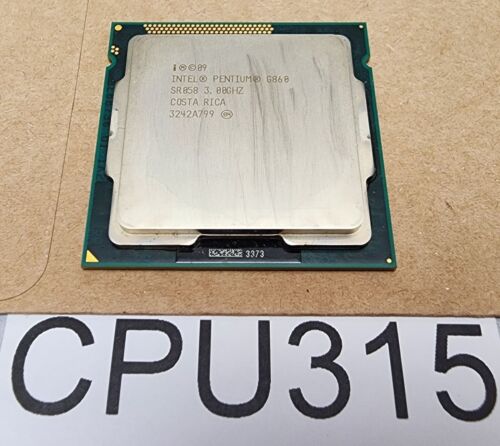 CPU315 – Intel Pentium Dual-Core G860 SR058 3.00GHz 3MB LGA 1155 Desktop CPU