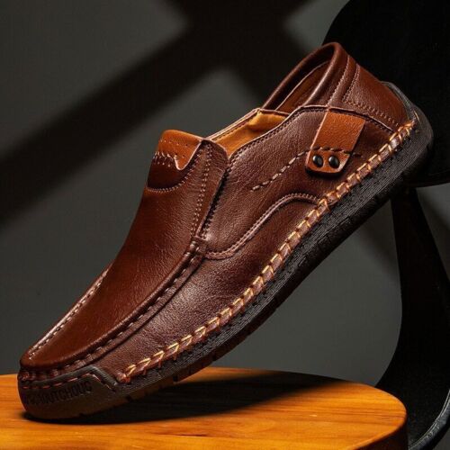 Genuine Leather Casual Shoes Men Platform Loafers Breathable Soft Driving Shoes