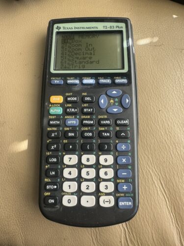 Texas Instruments TI-83 Plus Black Graphing Calculator with Cover