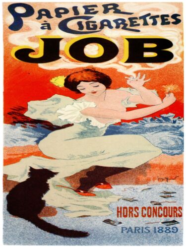 4005 “Job” cigarette paper vintage Ad Poster.Paris 1889 Art.Wall Decorative.