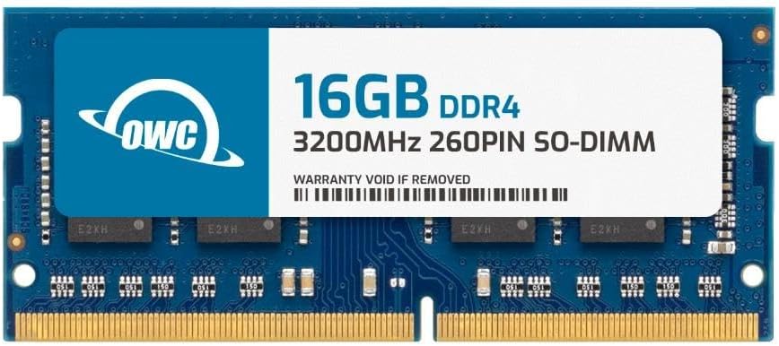 OWC 16GB DDR4 3200MHz PC4-25600 CL22 1RX8 Non-ECC SODIMM 1.2V 260-pin Laptop Notebook Memory RAM Upgrade Module